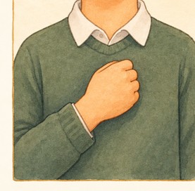 Illustration de l'étape 4 de la messe : On demande pardon