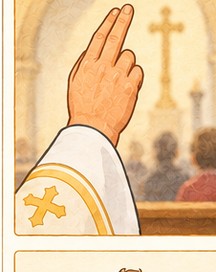 Illustration de l'étape 30 de la messe : La bénédiction